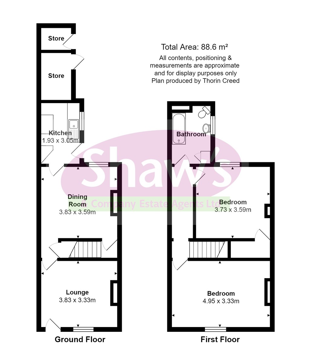 Floorplans For Victoria Street, Chesterton, Newcastle