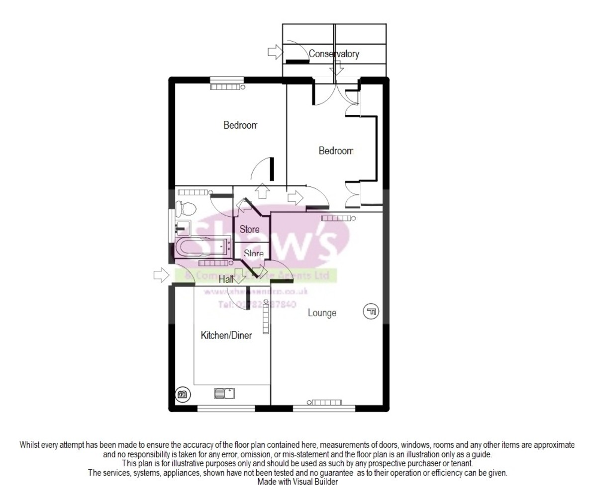 Floorplans For Orkney Avenue, Packmoor, Stoke-on-Trent