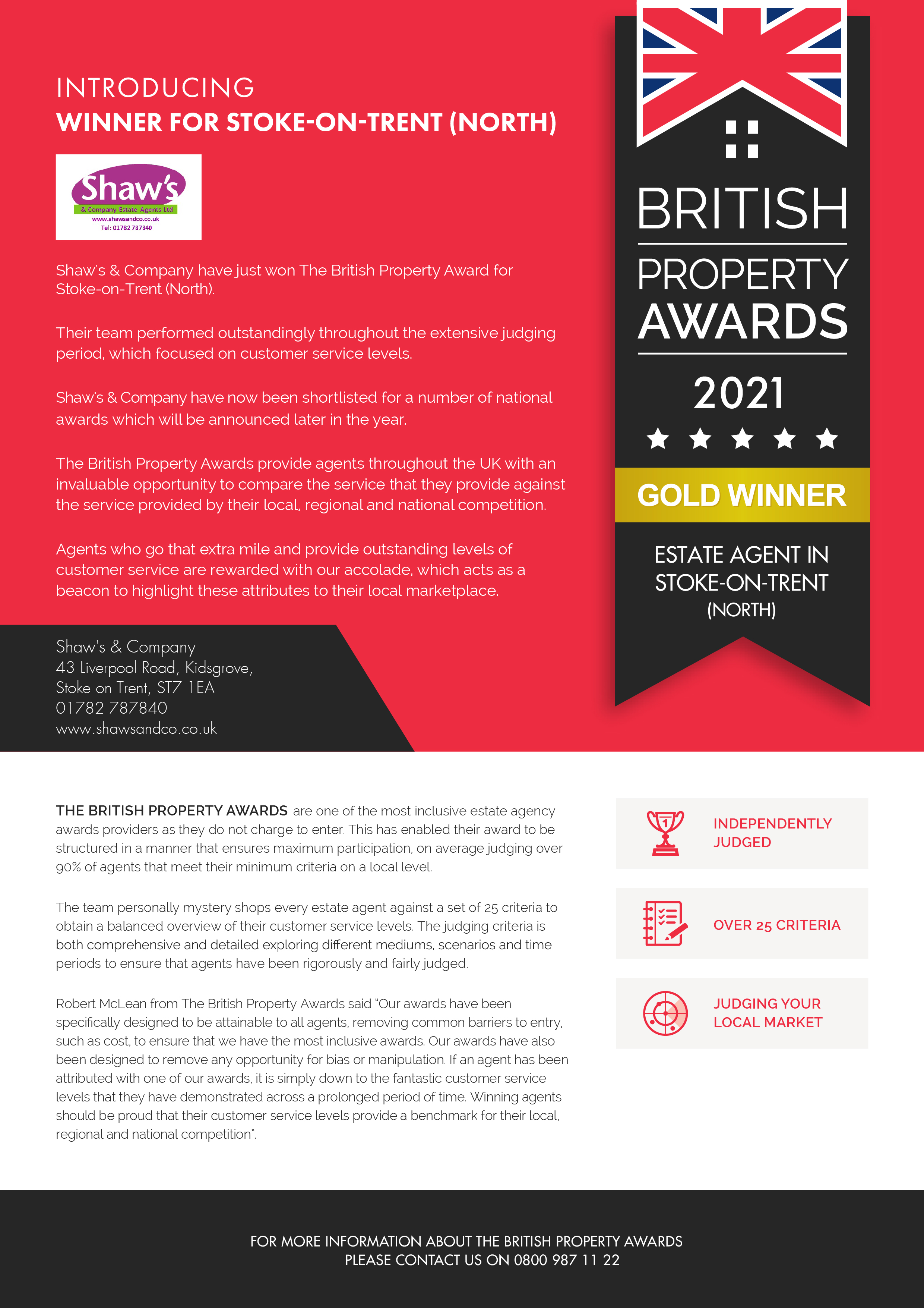 BRITISH PROPERTY AWARDS 2021